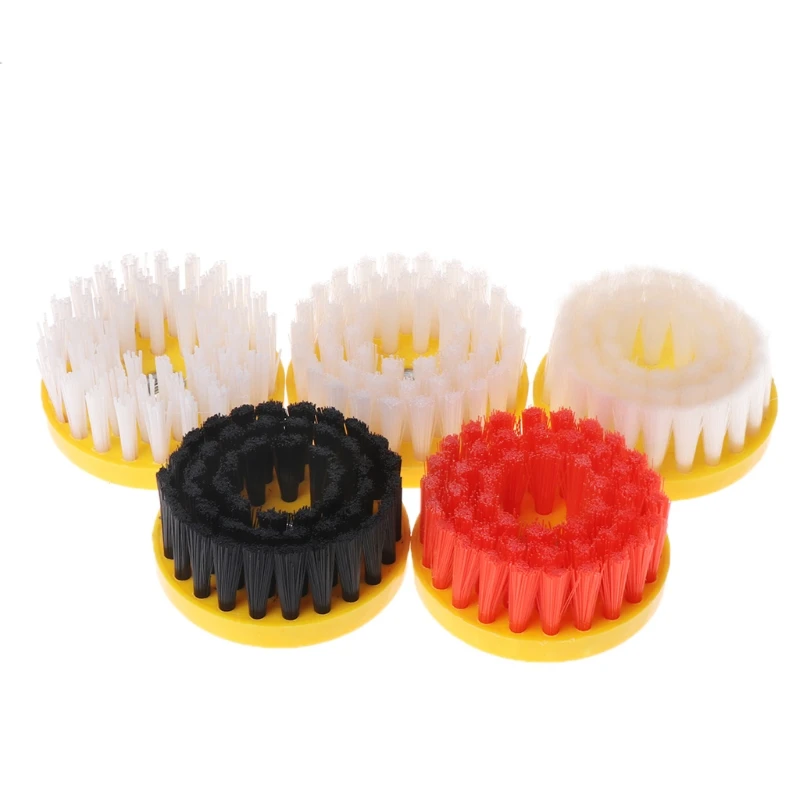 

T30 Dia 80mm Black Drill Power Scrub Clean Brush Leather Plastic Wooden Furniture M14