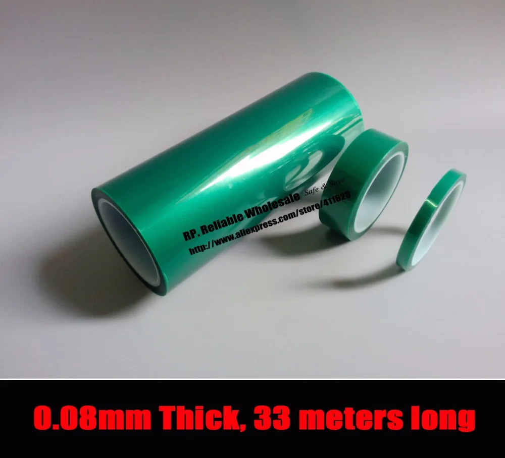 

285mm*33 meters*0.08mm Single Face Glued Heat Resistant PET Polyester Film Tape for Prevent Electroplating Liquid Infiltration