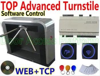 

Top Quality Advanced Turnstile kit RFID Access in+out EM Card Access Gate Reader IP Network Access Controller Turnstile Security