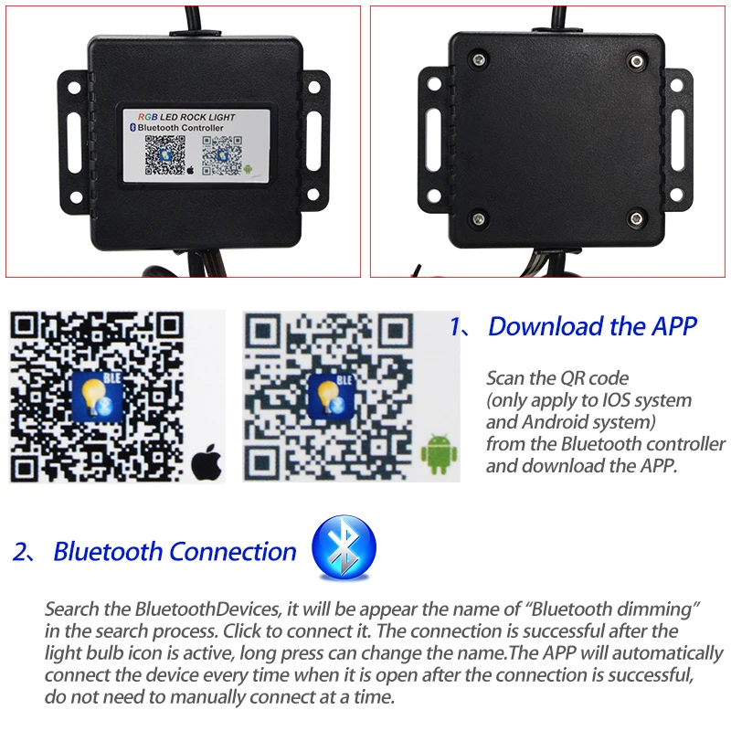 4 шт. набор RGB светодиодный свет рок с КРИ чипы автомобиля светодиодный свет Bluetooth для Jeep автомобильный внедорожник мотовездеход внедорожник 4WD Автомобиль Стайлинг