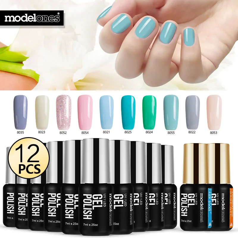 

Modelones (Choose 12) 60 Color Black Bottle 7ML Nude Color 8001-8060 Gel Nail Polish Nail Art Nail Gel Polish UV LED Nail gel