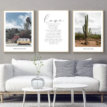 

Modern Landscape Travel Cactus Prints Canvas Paintings Love Quotes Posters Wall Art Pictures for Living Room Home Decoration