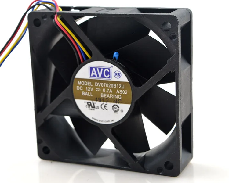 AVC DV07020B12U 7020 70 мм 7 см DC 12 В 0.7A двойной шарикоподшипник вентилятор сервер инвертор вентилятор охлаждения