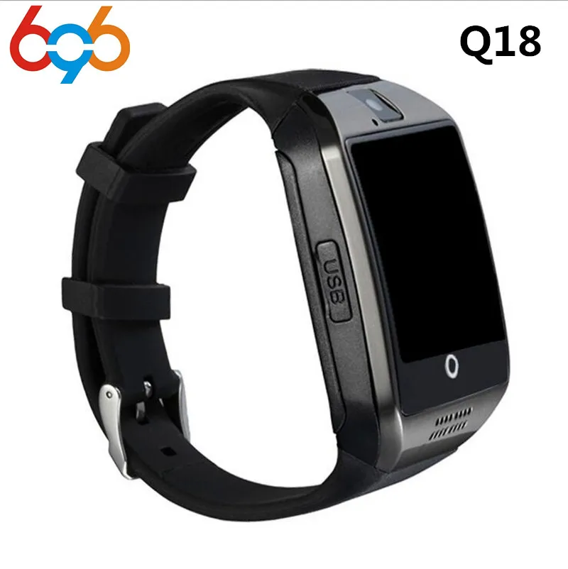 Smartch умные часы Q18 Шагомер Умные часы с защитой от потерь Поддержка сим-карты TF карты телефон с Камера для IOS Android PK DZ09 GT08