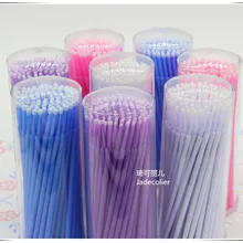 1 упаковка(100 шт./упак.) одноразовые ватные палочки специальный съемный тампон для наращивания ресниц микрощетки