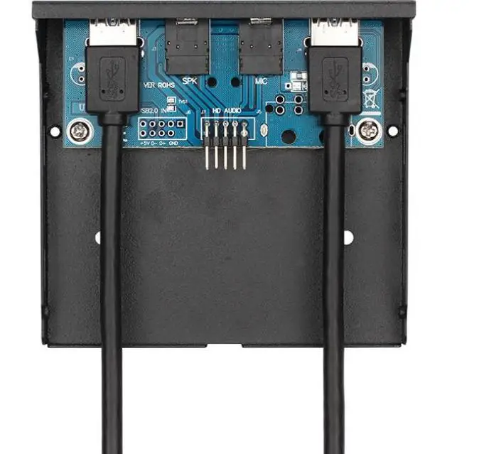 LBSC USB3.0/20Pin USB3.0 * 2 + جهاز التحكم في الصوت كمبيوتر مكتبي قرص مرن لوحة