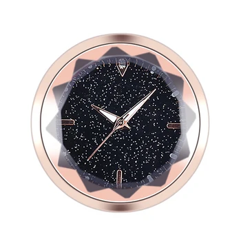 

Mini Decorative Clock Stick-on Glass Cover Clock for Car SUV M8617