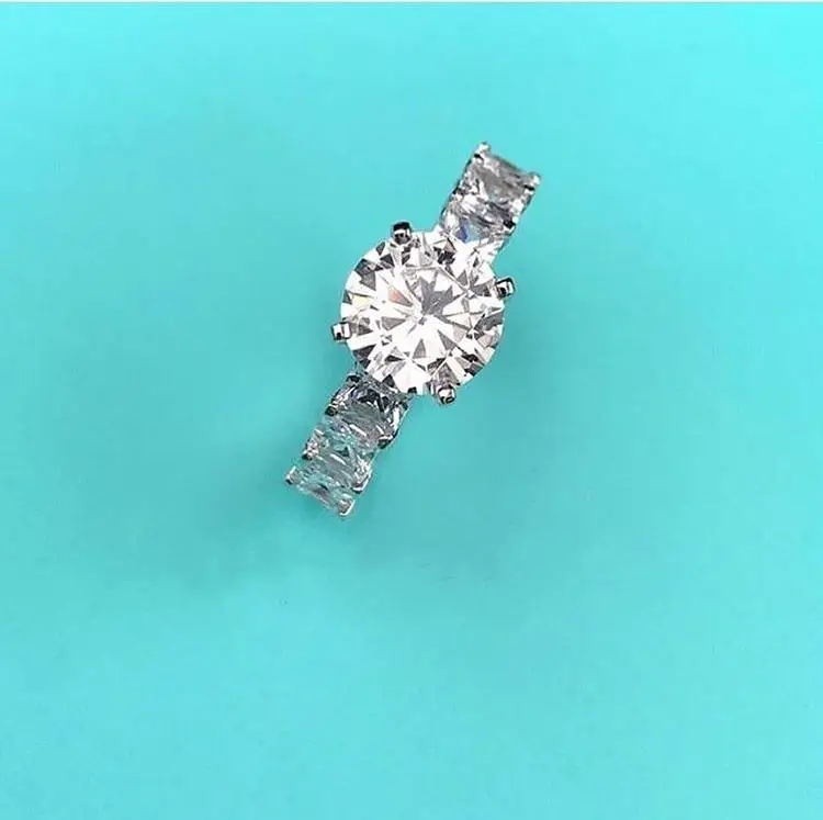 Кольцо с уникальным дизайном, 1.2ct, имитация бриллианта, Cz, 925 пробы, серебро, обручальное кольцо, кольца для мужчин и женщин, ювелирные изделия