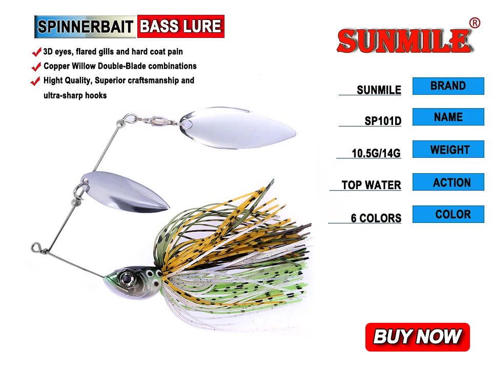 SUNMILE 1 шт. 20 г Buzzbait Спиннер приманка ложка рыболовная приманка Pesca Peche Спиннербейт снасти рыболовные приманки Isca искусственный карп