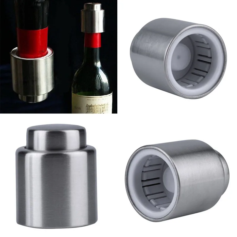 Stainless Wine Stopper Bottle Vacuum Sealer Saver Preserver Pump Stopper