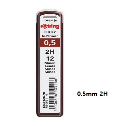 Rotring механический карандаш 0,35 мм/0,5 мм 0,7 мм/1,0 мм автоматические стержни для карандаша эскиз дизайн 4 шт./лот - Цвет: 0.5mm 2H