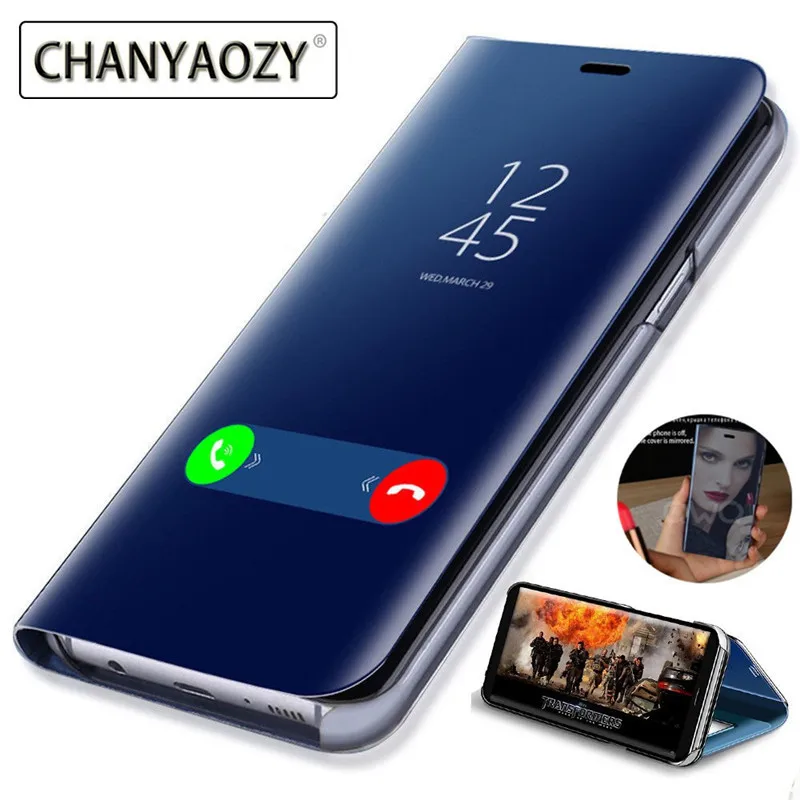 

Luxury Mirror phone case for huawei P20 Mats 10 20 20X Protective Flip Cover for Huawei P Smart P10 P30 Lite Pro Kickstand Case