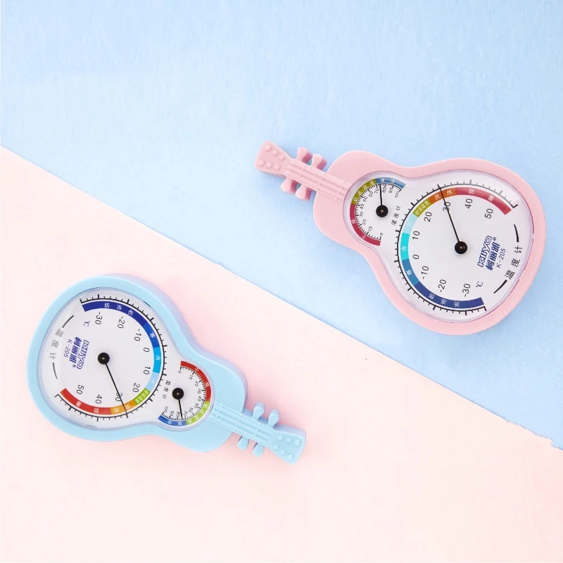 

Indoor Violin Modeling Pointer Thermometer Humidimeter Cartoon Household Creative Small Ornaments