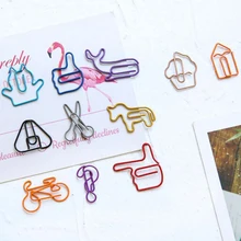 18 шт./компл. творческий дизайн Закладка Kawaii животных металл memo зажимы школьные канцелярские материал бумага прищепки расходные материалы(tt-3010