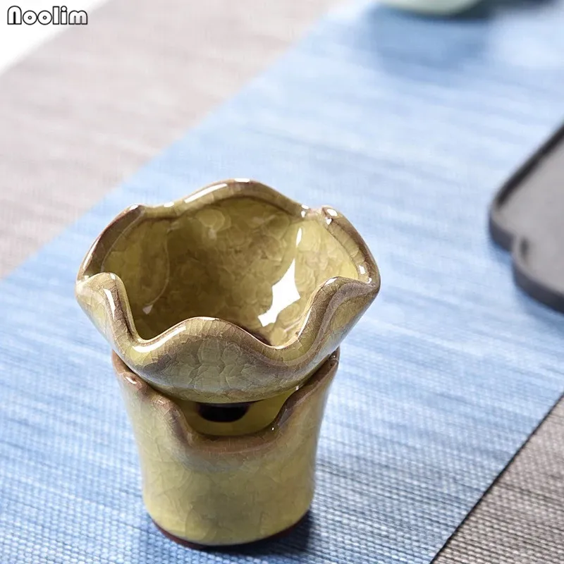 NOOLIM Цзиндэчжэнь ледяная треснувшая глазурь керамическая течевая печь чайный набор кунг-фу сетчатые фильтры чайный поднос аксессуары