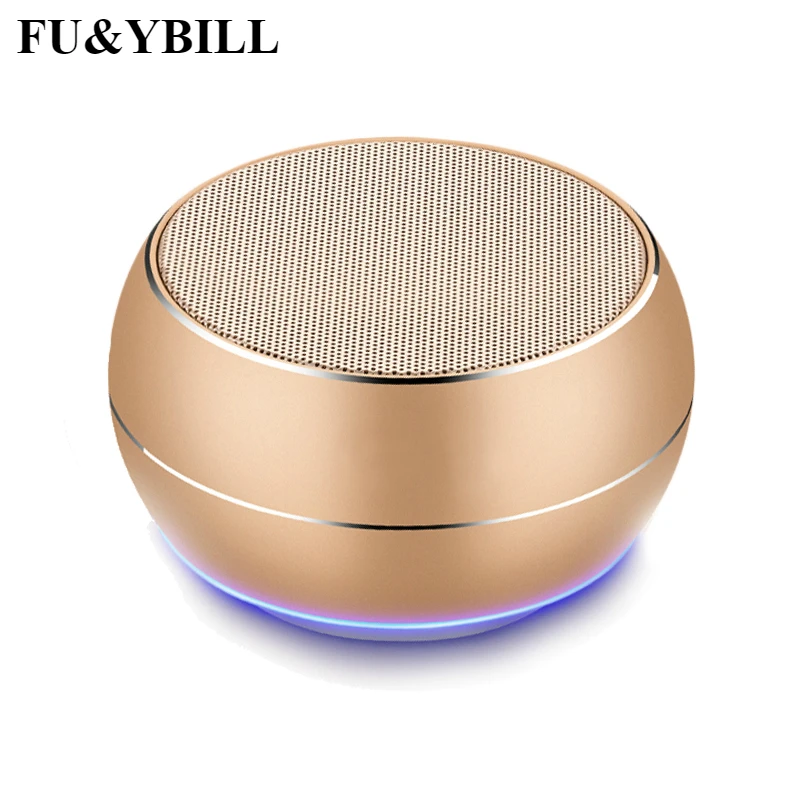 Фу и yBill R9 мини Беспроводной металлический Bluetooth Динамик светодиодный светильник