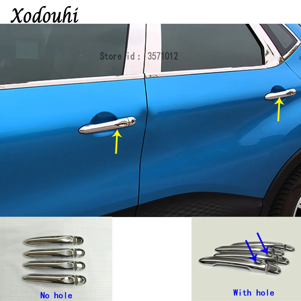 

For Renault Captur 2015 2016 2017 styling cover protect inner stick frame lamp trim ABS chrome door handle molding parts 8pcs