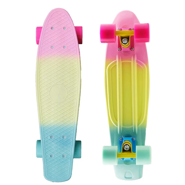 sy Fæstning Milliard Printed 3 Color 27" Pastel Plastic Fish Skateboard (not Original Penny Board)  Retro Cruiser Complete Skateboards - Skate Board & Accessories - AliExpress