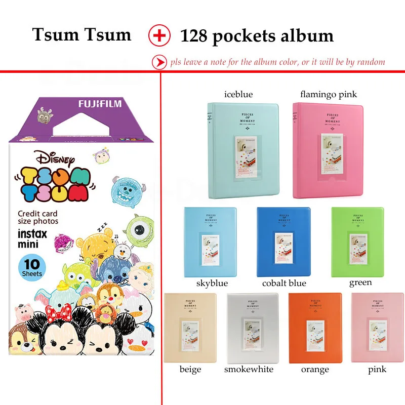 Fujifilm Instax Мини пленка Tsumtsum 10 листов fr Mini 9 8 + 7 s 70 90 25 мгновенный Polariod камера принтер