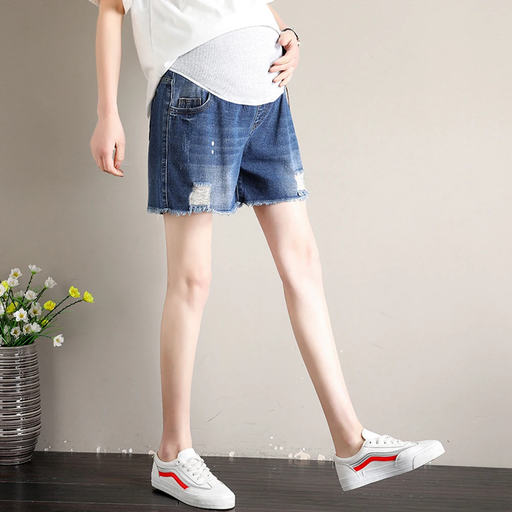 Maternity jean shorts (2)