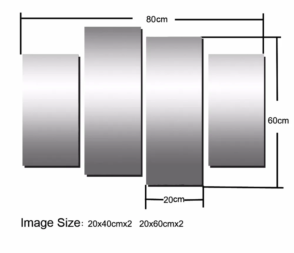 4 PCS 20x40  20x60