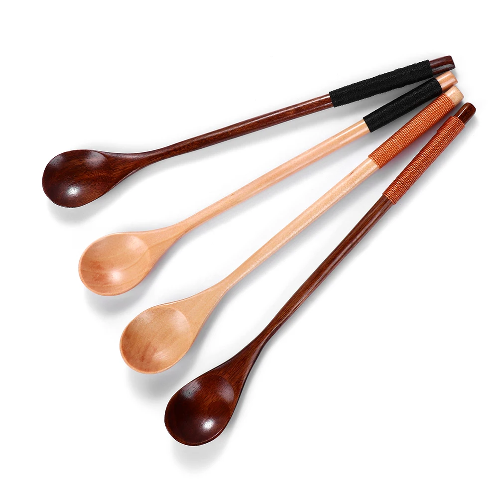 Buy 20 * 3cm Wooden Spoons Large Long Handled Spoon