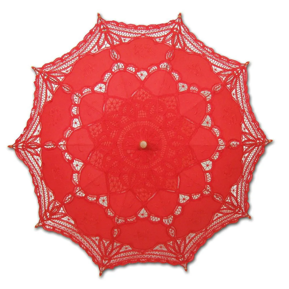Многоцветный благородный элегантный Дворцовый стиль длинный рукав Свадебный зонтик/вышивка в мелкую клетку кружева зонтик