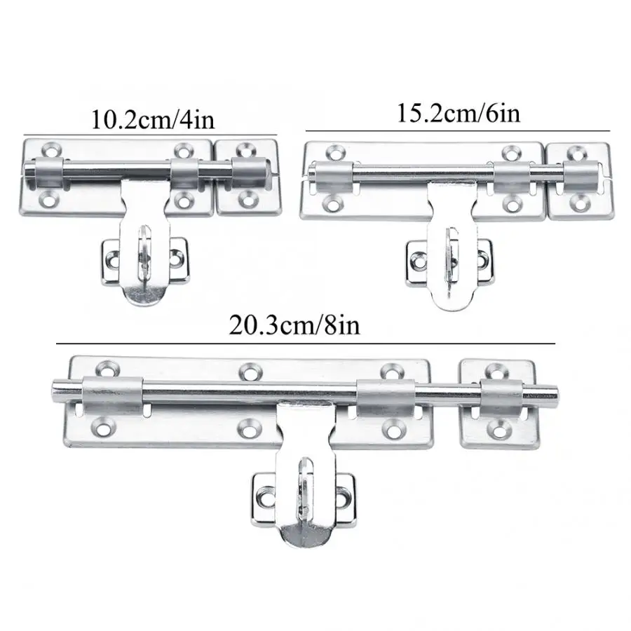 1 шт. 4/6/8in Нержавеющая сталь безопасности дома Дверной Болт замка Спусковая горка-труба болты по изготовлению оконных замков