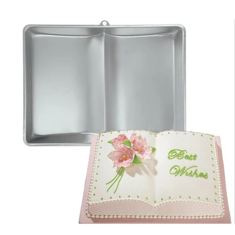JX-LCLYL 3D Open Book Shape Pastry Mold Cake Fondant Pan Tin Decoration Mould Tray New