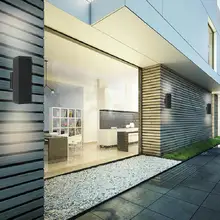 Квадратный 2 головка черного или серого цвета CREE Светодиодный Уличный настенный светильник 6 Вт комнатный светодиодный настенный светильник IP68 из водонепроницаемого материала