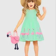 Одежда для девочек детская одежда с бантом и мультипликационным принтом новое детское платье для девочек