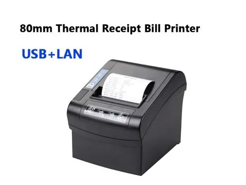 260 мм/сек высокоскоростной 80 мм Термопринтер wifi/LAN/серия/USB чековый принтер термальный для кухни POS системы супермаркета - Цвет: USB LAN