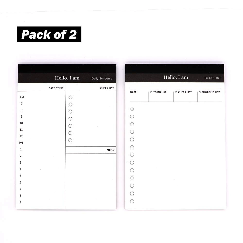 Premium To Do List Check List Note Pad Daily Schedule Planner Shopping List Organizer For Office And Kitchen Pack Of 2 Memo Pads Aliexpress