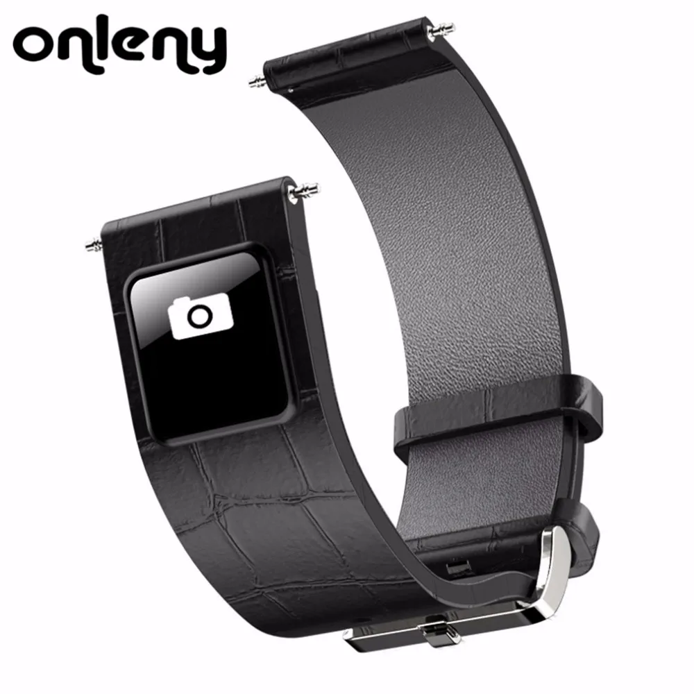 

Onleny H1 20mm 22mm Watch Band Bluetooth 4.0 Smart Band Wristband 0.42" OLED display Leather Watchband Straps for IOS Android