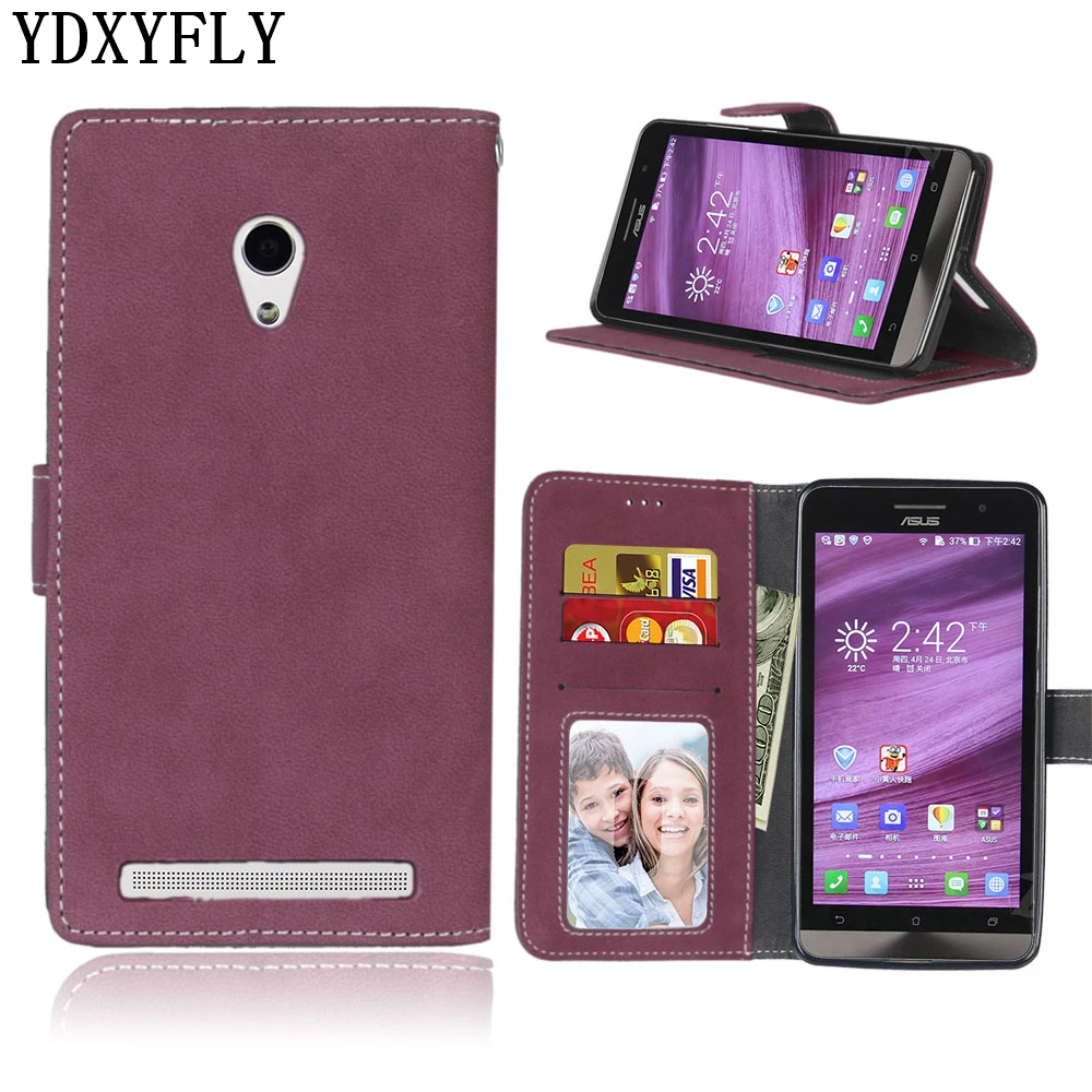 Luxury Multifunction 3 Card Slot Case For Asus ZenFone 2 Laser ZE500KL ZE550KL ZE601KL Matte Wallet 5 6 | Мобильные телефоны и