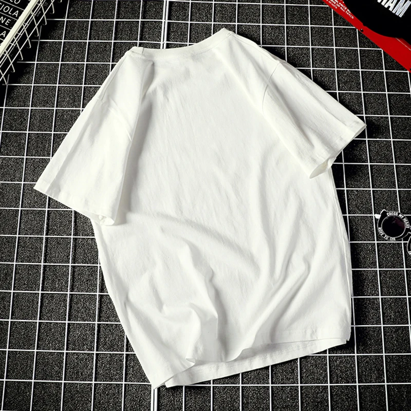 Короткий рукав хлопок смешно футболки мужские панда истребитель печати oversize 5xl в