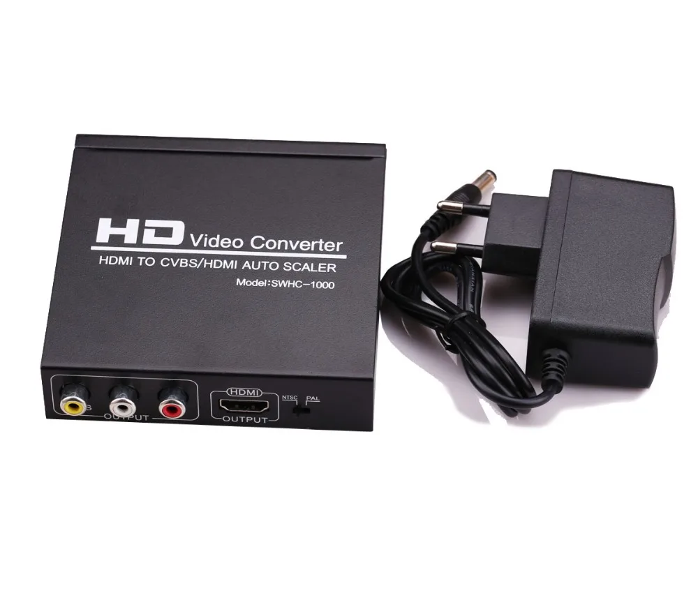 Высокое качество HDMI к CVBS AV/HDMI авто скалер NTSC PAL ТВ Формат HD видео конвертер для VHS VCR