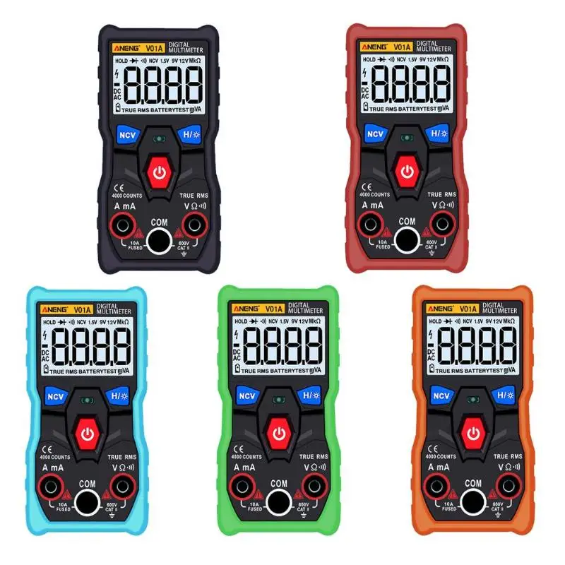 

ANENG V01A Digital Multimeter True RMS Smart Fully Auto Range LCD Display Multimeter Tester with NCV Function Backlight