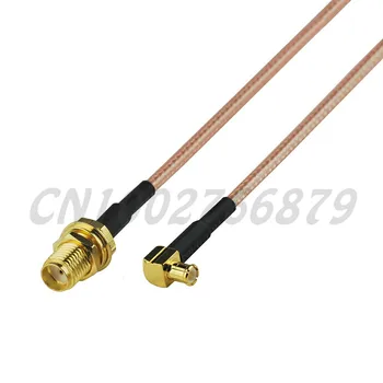 

15cm RF MCX Plug male Right Angle to SMA Jack bulkhead Straight Pigtail Jumper Cable RG316