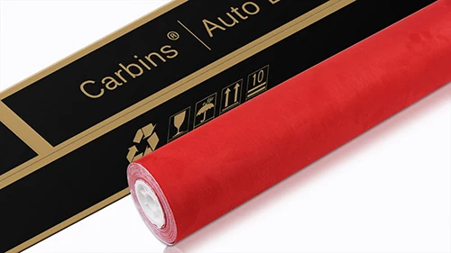 Carbins самоклеющиеся ткани для салона автомобиля стиль изменение цвета крыши ткань хорошая стрейч 1,42*1 метр - Название цвета: Красный