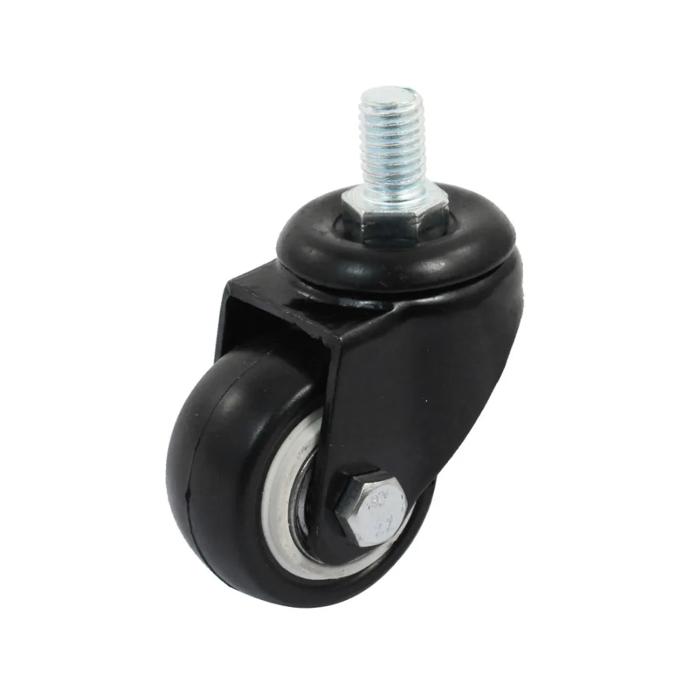 

uxcell 4PCS 1.5" Round M10 Thread Wheel Rotatable Shopping Trolley Caster for the Furniture,Shopping Cart Hot Sale