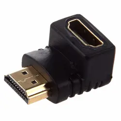 Топ HDMI адаптер 90 градусов правый угол L типа (нижний) черный