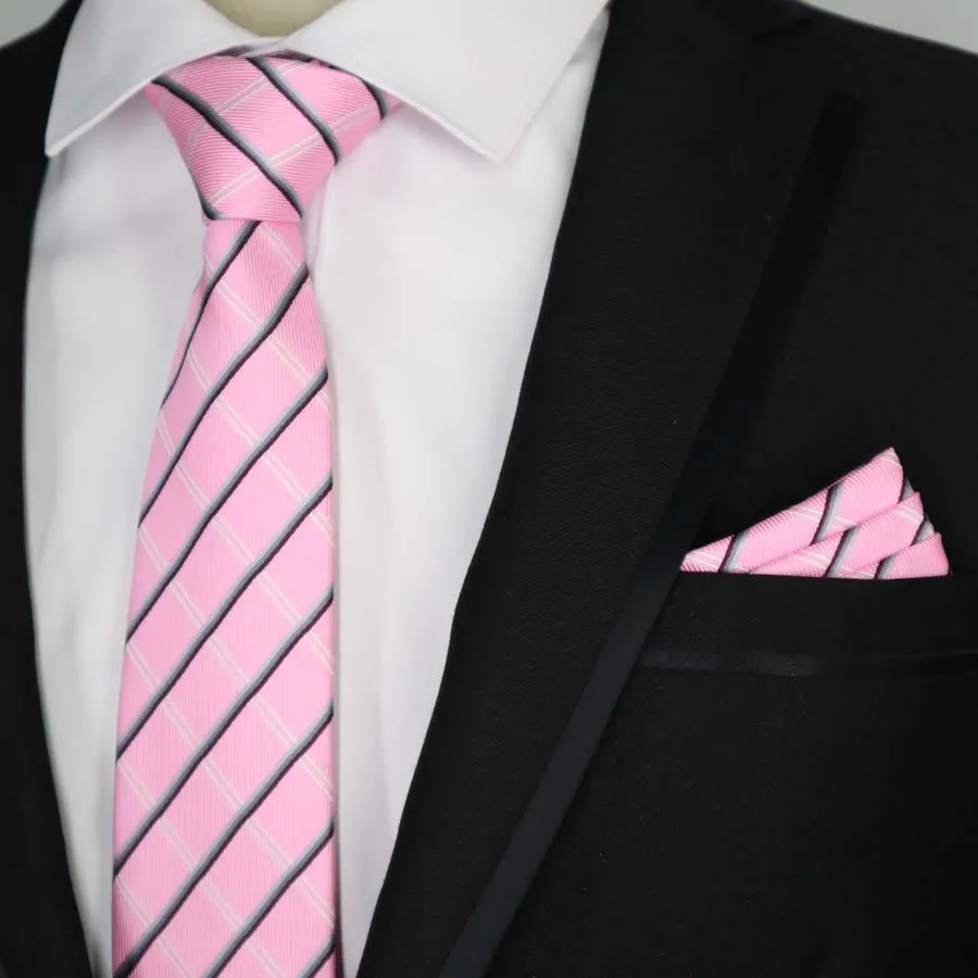 61 цвет, различные мужские галстуки, классические, полиэфирные, шелковые, вечерние, свадебные, цветочные галстуки в полоску комплекты носовых платков, карманные, квадратные Галстуки, набор - Цвет: T-203
