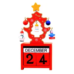 Минимальный деревянный рождественские календари офисные украшение для дома Рождественский орнамент Новогодние шоколадные календари