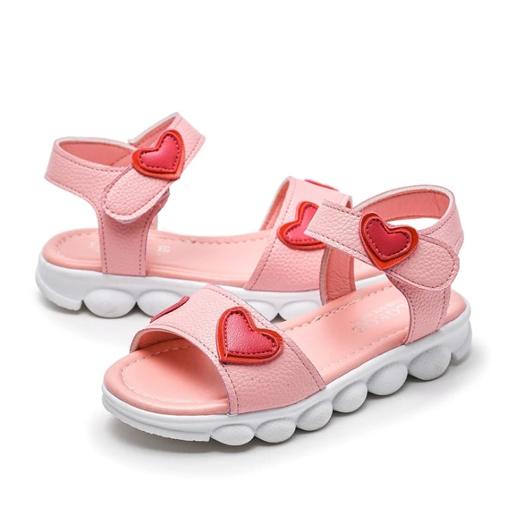 

Girls sandals 2018 summer new little princess beach shoes big children's shoes Korean version of the open toe childrens sandals
