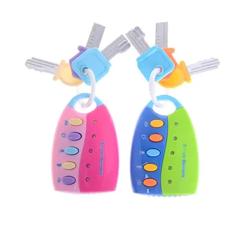 

2 Colors Baby Toys Colorful Flash Music Smart Remote Car Voices Musical Car Key Toy Pretend Play Education Toy