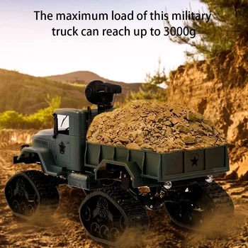 

1/16 2.4GHz 4WD 480P Wifi FPV Camera 3000G Load Snow Tire Military Truck Off-road RC Car Crawler with LED Headlights