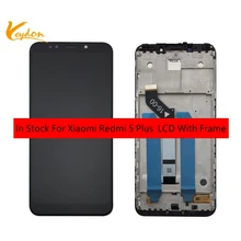 Для Xiaomi Redmi 5 Plus MEG7 ЖК-дисплей с кодирующий преобразователь сенсорного экрана в сборе с рамкой запасные части 6," для Redmi 5 Plus lcd