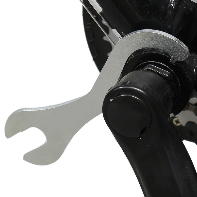 cheap Bracket Spanner Pedals Bottom Ring Wrench Tool Metal Silver Sport 2 in 1 Bicycle Useful High Quality