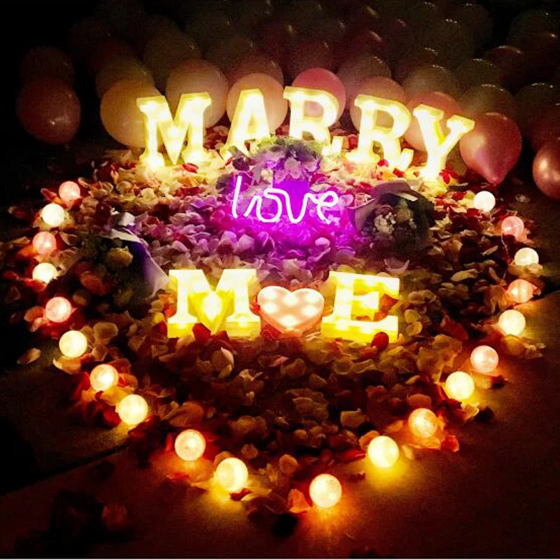 Digital Letter LED Night Light Marquee Sign Alphabet Lights Lamp Home Club Outdoor Indoor Wall Decor Valentine's Day Gift (7)
